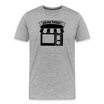 Shop organic - Men's Premium Organic T-Shirt - heather grey - Front - Damien (186cm)
