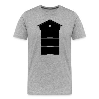 Beekeeper - Men's Premium Organic T-Shirt - heather grey - Front - Damien (186cm)