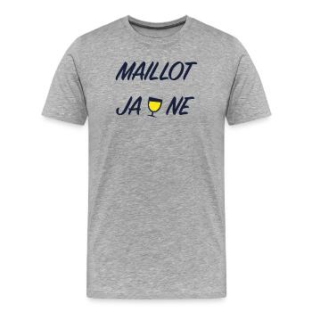 Maillot jaune - T-shirt bio Premium Homme - gris chiné - Devant - Damien (186cm)