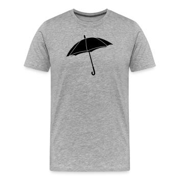 Umbrella - Men's Premium Organic T-Shirt - heather grey - Front - Damien (186cm)