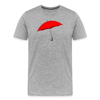 Red umbrella - Men's Premium Organic T-Shirt - heather grey - Front - Damien (186cm)