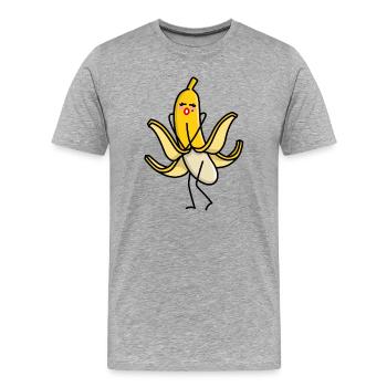 Lustige Banane vintage Marilyn sexy Cartoon Monroe - Männer Premium Bio T-Shirt - Grau meliert - Vorne - Damien (186cm)
