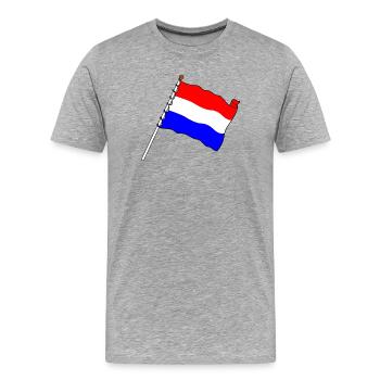 Flagge Niederlande - Männer Premium Bio T-Shirt - Grau meliert - Vorne - Damien (186cm)