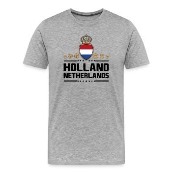 HOLLAND - NETHERLANDS - Men's Premium Organic T-Shirt - heather grey - Front - Damien (186cm)