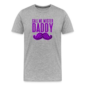 Call Me Mister Daddy - T-shirt bio Premium Homme - gris chiné - Devant - Damien (186cm)