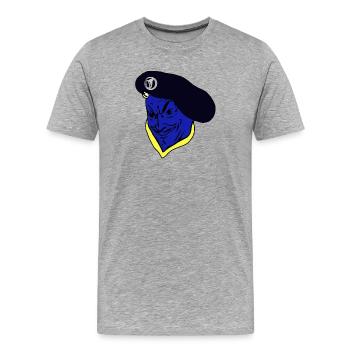 Alpenjäger - Blauteufel - Französische Armee - Männer Premium Bio T-Shirt - Grau meliert - Vorne - Damien (186cm)