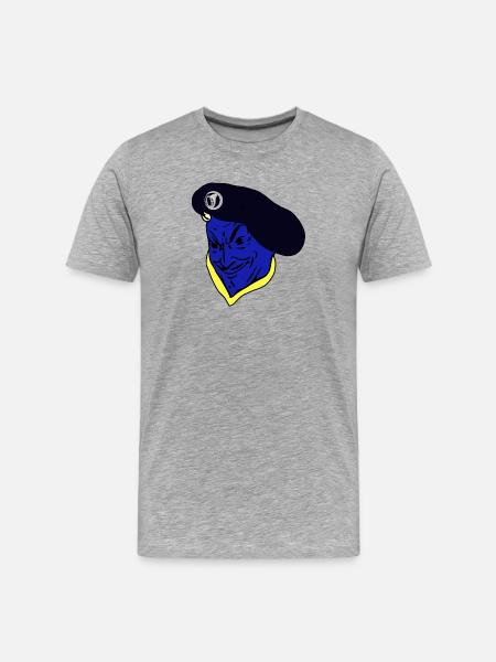 Alpine Hunter-Blue Devil-French Army - Men's Premium Organic T-Shirt - heather grey