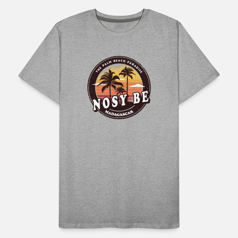 Nosy Be Madagaskar Strand Design Männer Premium Bio T-Shirt