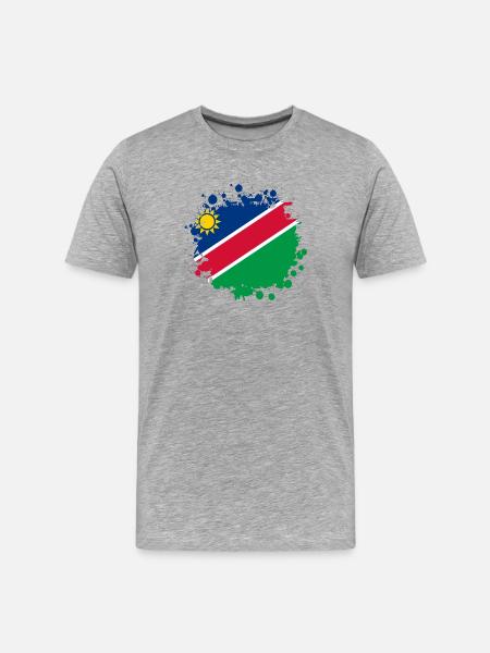 Namibia flags blob design - Men's Premium Organic T-Shirt - heather grey