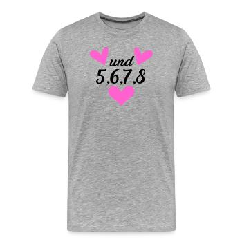 Tanzen Tanz Tanzkurs Rhythmus - Männer Premium Bio T-Shirt - Grau meliert - Vorne - Damien (186cm)