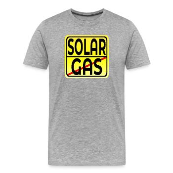 Durabilité MANAGER - ENERGIE SOLAIRE - PRIX DU GAZ - T-shirt bio Premium Homme - gris chiné - Devant - Damien (186cm)