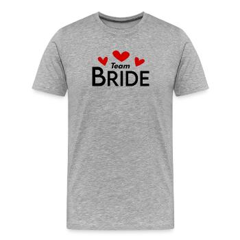 Team Braut Hochzeitsfeier - Männer Premium Bio T-Shirt - Grau meliert - Vorne - Damien (186cm)