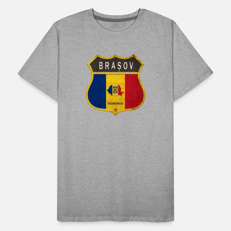 Brașov Rumänien Wappen Design Männer Premium Bio T-Shirt