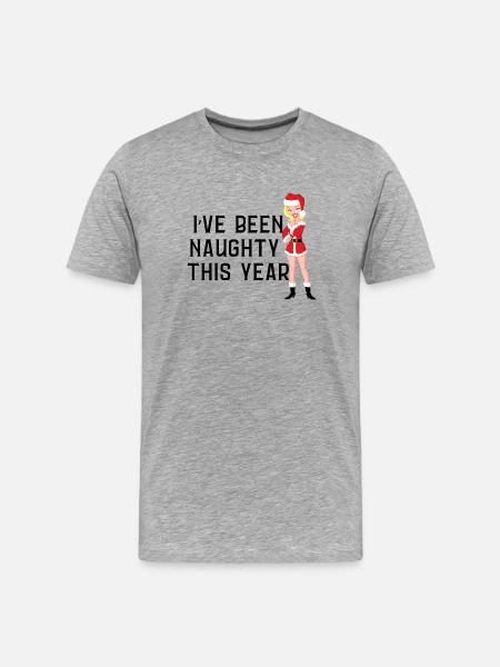 Pull de Noël coquin - T-shirt bio Premium Homme - gris chiné
