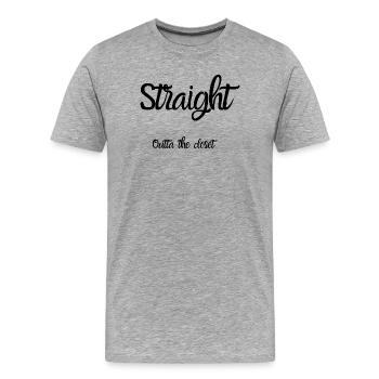 Design coming out of the closet - Men's Premium Organic T-Shirt - heather grey - Front - Damien (186cm)