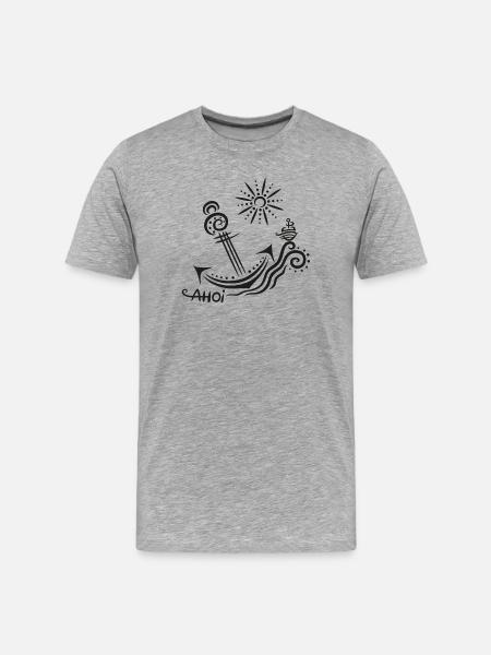 Anker Travel Summer Ahoi - Men's Premium Organic T-Shirt - heather grey