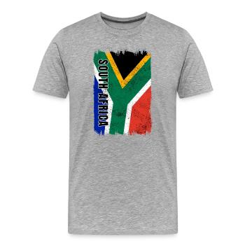 Südafrika Flagge - Männer Premium Bio T-Shirt - Grau meliert - Vorne - Damien (186cm)