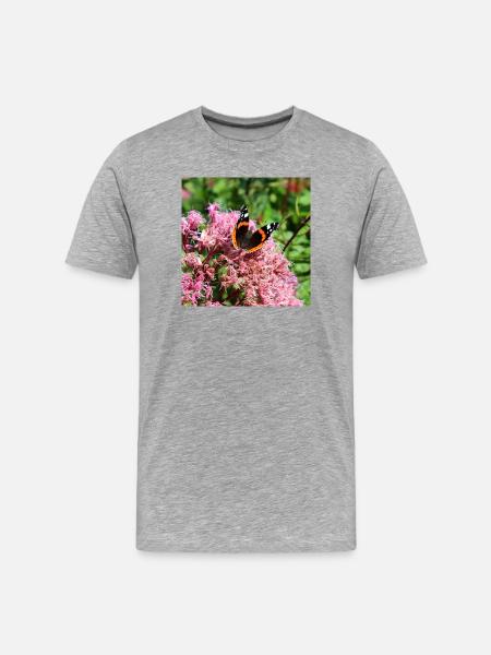 Papillons - T-shirt bio Premium Homme - gris chiné