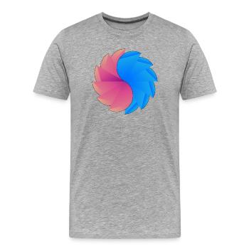 Amusement - T-shirt bio Premium Homme - gris chiné - Devant - Damien (186cm)