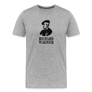 Richard Wagner Compositeur de musique classique Musique classique - T-shirt bio Premium Homme - gris chiné - Devant - Damien (186cm)