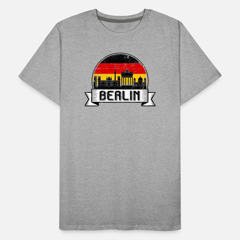 Berlin Skyline Crest Men's Premium Organic T-Shirt
