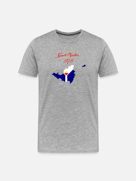 Saint-Martin - T-shirt bio Premium Homme - gris chiné