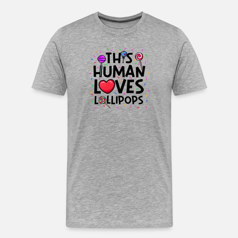 Sweet Tooth Statement Sweets Candy - Men's Premium Organic T-Shirt - heather grey