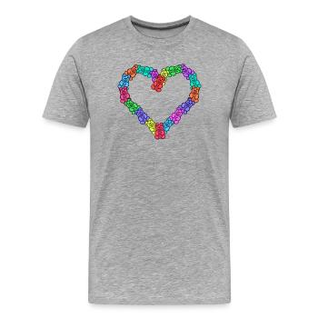 Süßigkeiten Nachspeise Lecker Naschen Süß - Männer Premium Bio T-Shirt - Grau meliert - Vorne - Damien (186cm)