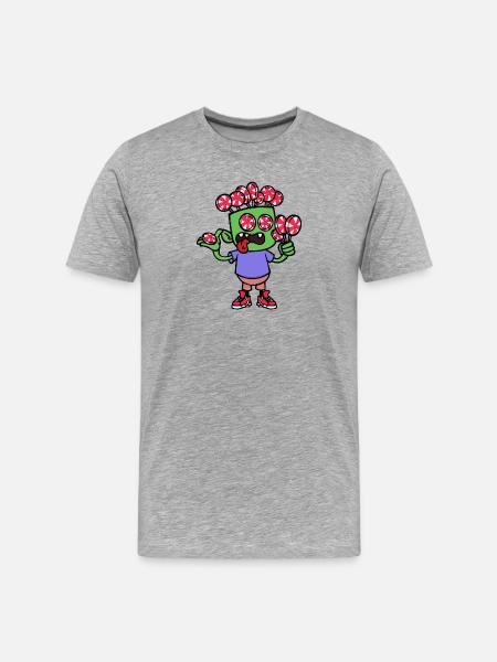 Candy Sweet tooth Delicious sugar - Men's Premium Organic T-Shirt - heather grey