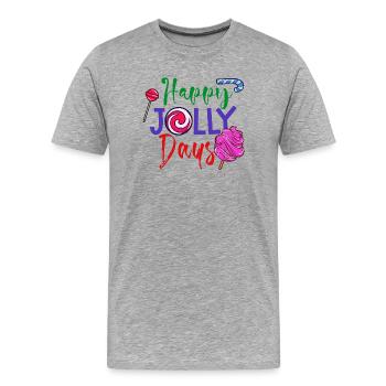 Süßigkeiten Statement Bonbon Naschen Lecker - Männer Premium Bio T-Shirt - Grau meliert - Vorne - Damien (186cm)
