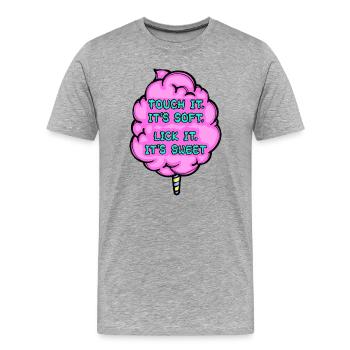Nachspeise Konditor Zucker Statement Süßigkeiten - Männer Premium Bio T-Shirt - Grau meliert - Vorne - Damien (186cm)