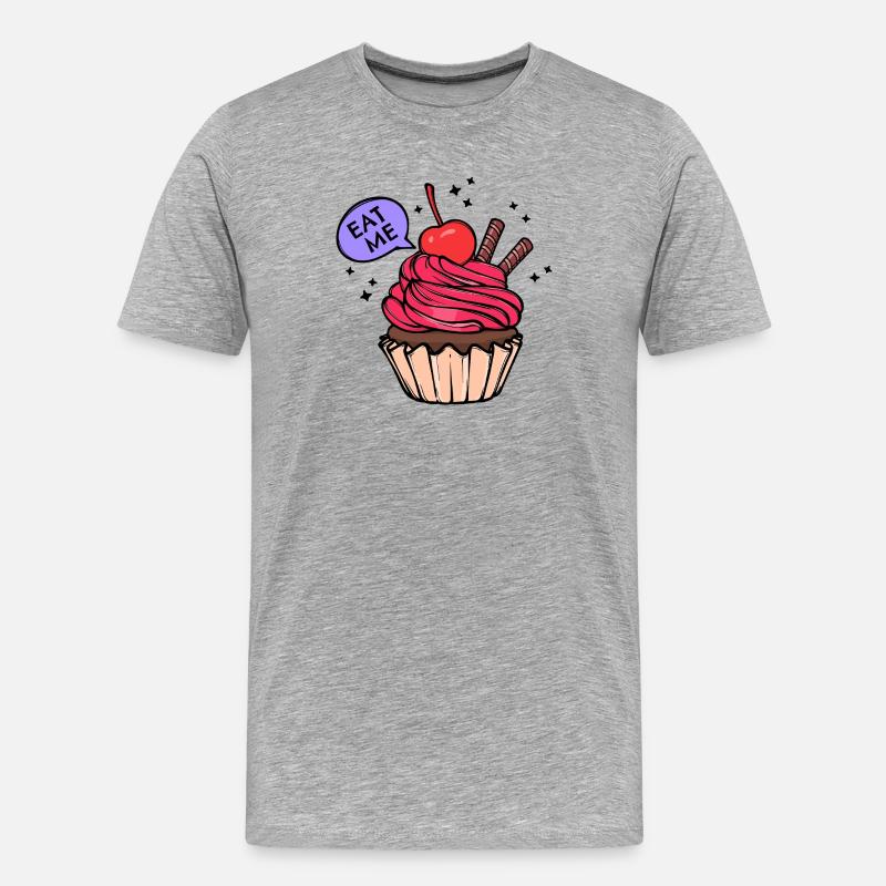 Cupcake Statement Dessert Baking Sweets - Men's Premium Organic T-Shirt - heather grey