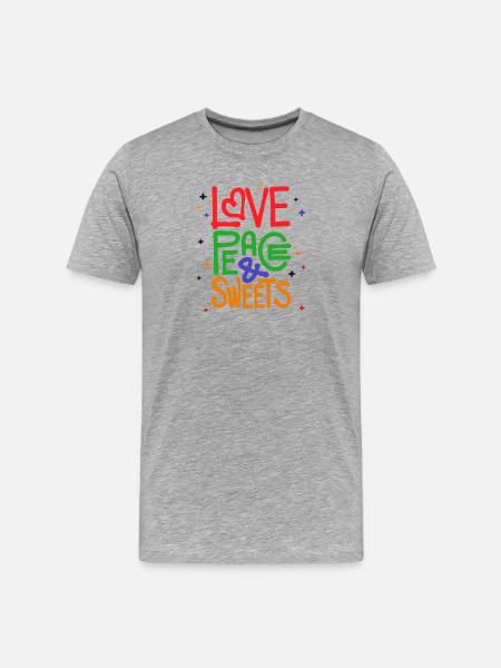 Sweets Statement Dessert Snacking Delicious - Men's Premium Organic T-Shirt - heather grey