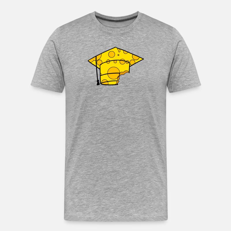 Studium Abschluss Absolventenkappe - Männer Premium Bio T-Shirt - Grau meliert