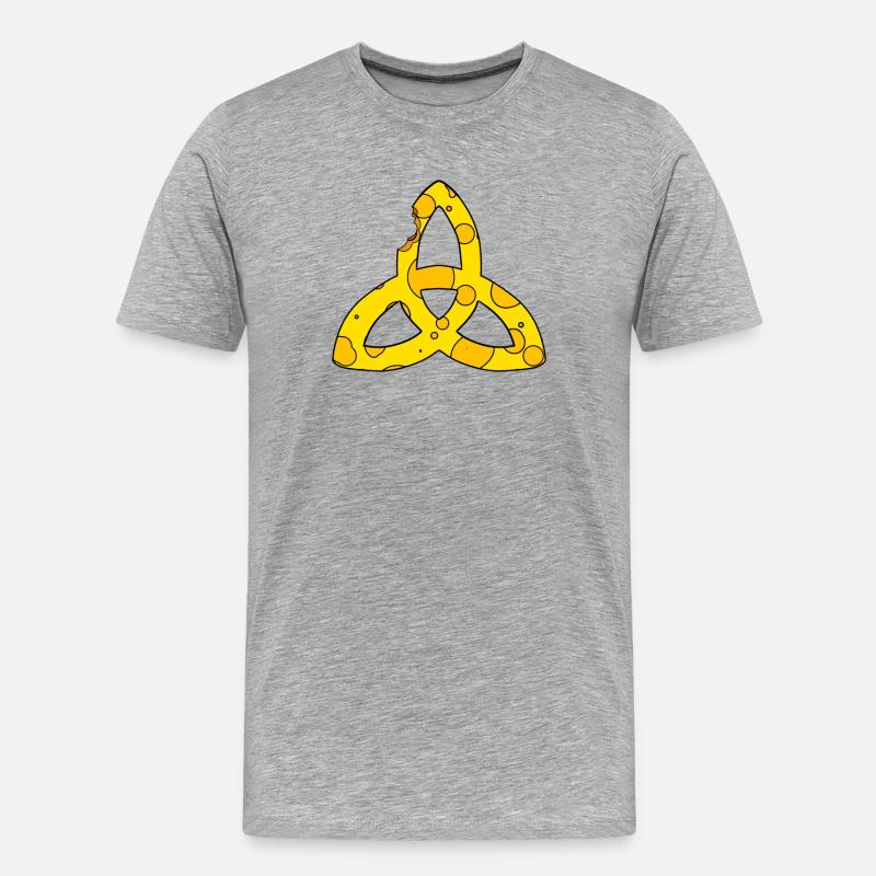 Keltisches Symbol Triqueta Endlos Geschenk - Männer Premium Bio T-Shirt - Grau meliert