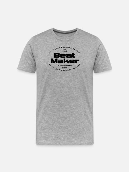 Beat Maker Music Saying Design - Men's Premium Organic T-Shirt - heather grey