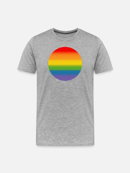 Rainbow Course Round - Men's Premium Organic T-Shirt - heather grey
