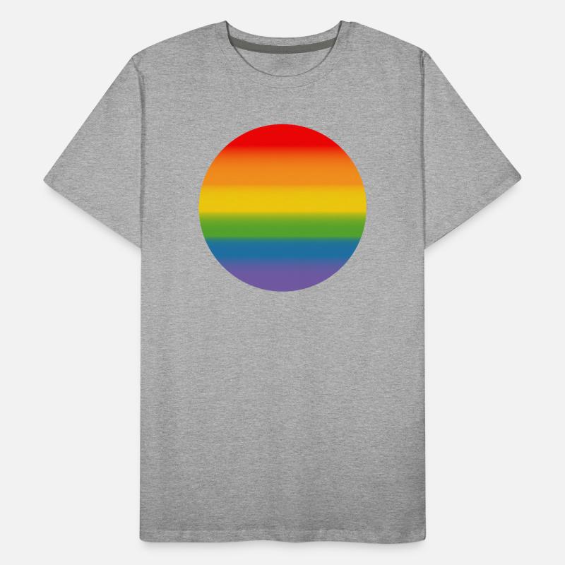 Rainbow Course Round Men's Premium Organic T-Shirt