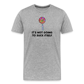 Sweets Statement Délicieux dessert Snacking - T-shirt bio Premium Homme - gris chiné - Devant - Damien (186cm)