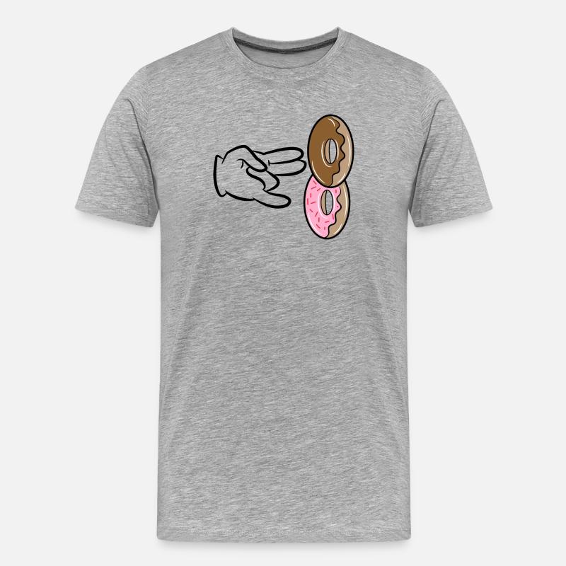Dessert Sweets Snacking Donut Snacking - Men's Premium Organic T-Shirt - heather grey