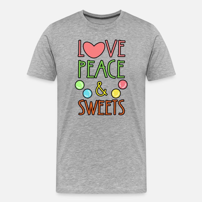 Sweets Statement Dessert Sugar Candy - Men's Premium Organic T-Shirt - heather grey