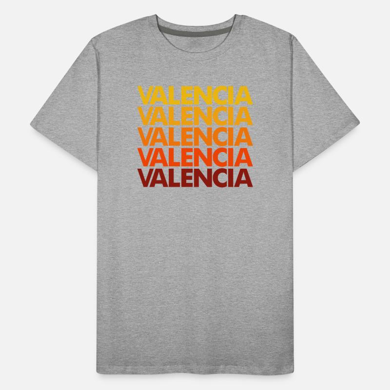 Valencia Gradient Font Stack Men's Premium Organic T-Shirt