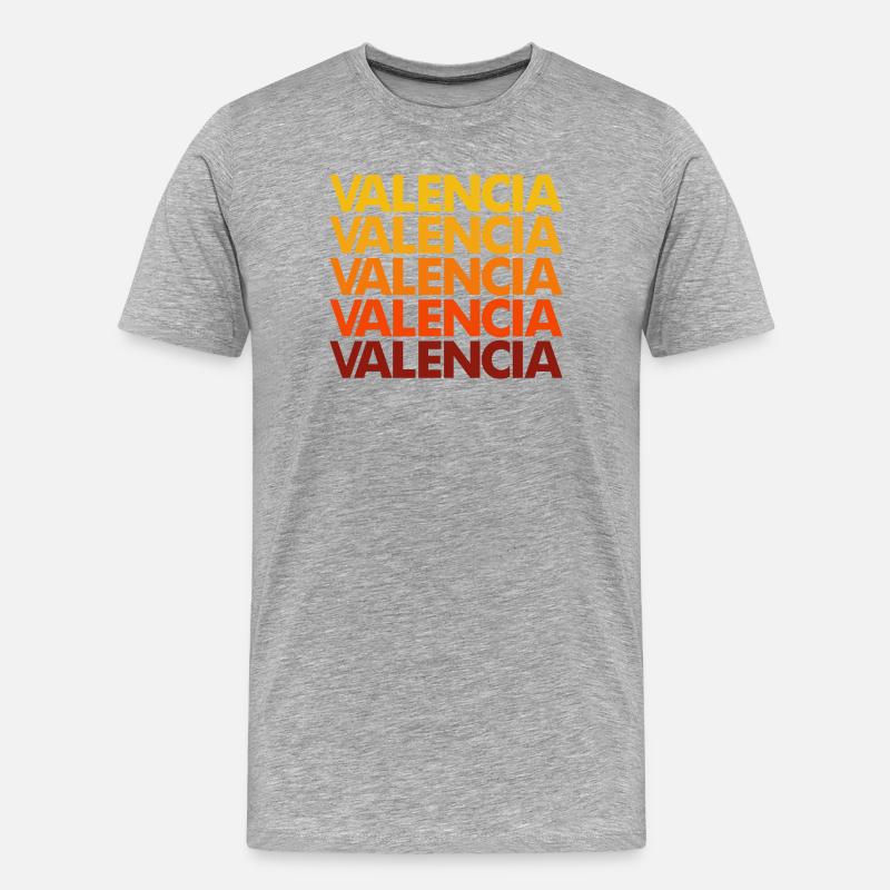 Valencia Gradient Font Stack - Men's Premium Organic T-Shirt - heather grey