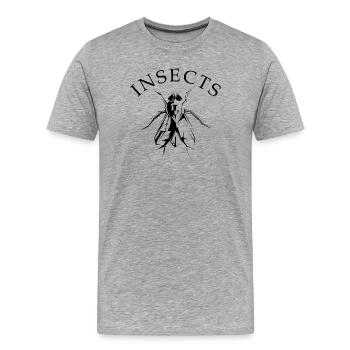 Insects insects symbol illustration fly graphic - Men's Premium Organic T-Shirt - heather grey - Front - Damien (186cm)
