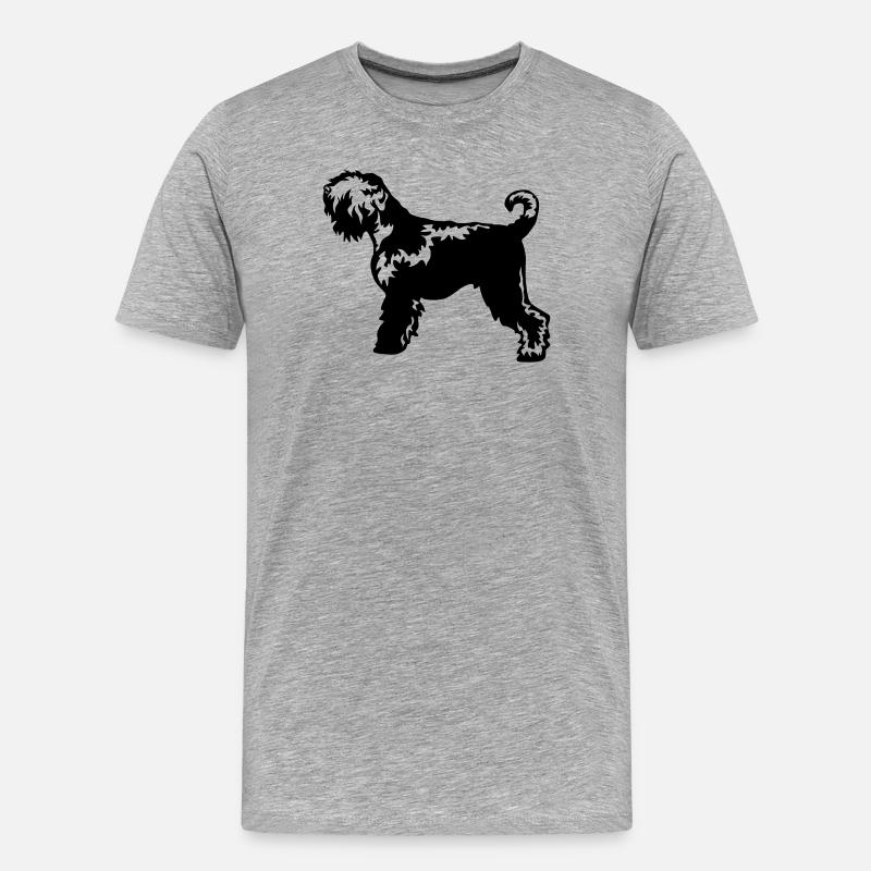 Russischer Terrier - Männer Premium Bio T-Shirt - Grau meliert