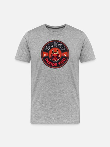 Awaken the Inner Warrior - Men's Premium Organic T-Shirt - heather grey