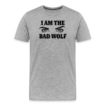 Mauvais loup - T-shirt bio Premium Homme - gris chiné - Devant - Damien (186cm)