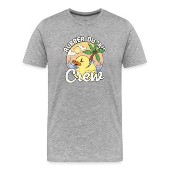 Rubber Duck Rubber Duckie Crew - Men's Premium Organic T-Shirt - heather grey - Front - Damien (186cm)