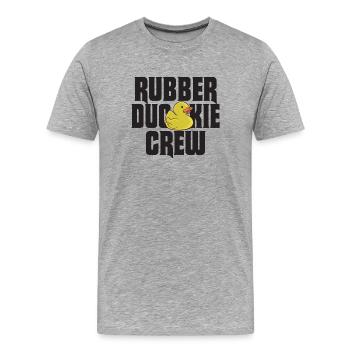 Rubber Duck Rubber Duckie Crew - Männer Premium Bio T-Shirt - Grau meliert - Vorne - Damien (186cm)