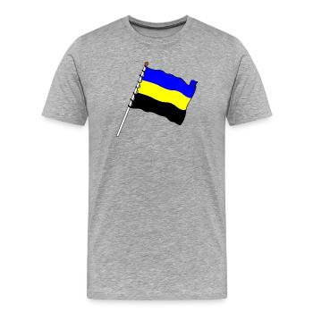 Flag province Gueldre - T-shirt bio Premium Homme - gris chiné - Devant - Damien (186cm)